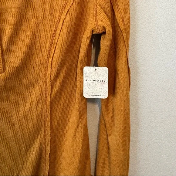 Free People Sloane Henley Body Suit in Amber Rust NWT - Picture 2 of 7